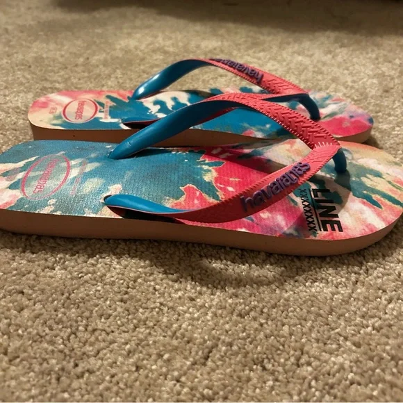 Havaianas Top Fashion Multicolor Tie-Dye 🩴 Flip Flips - Picture 3 of 4